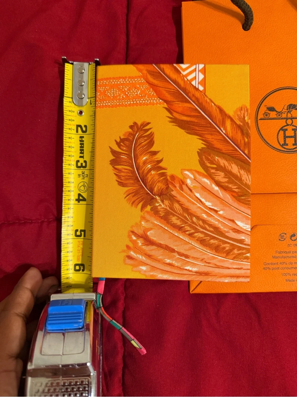 Authentic Hermès Silk Notebook 